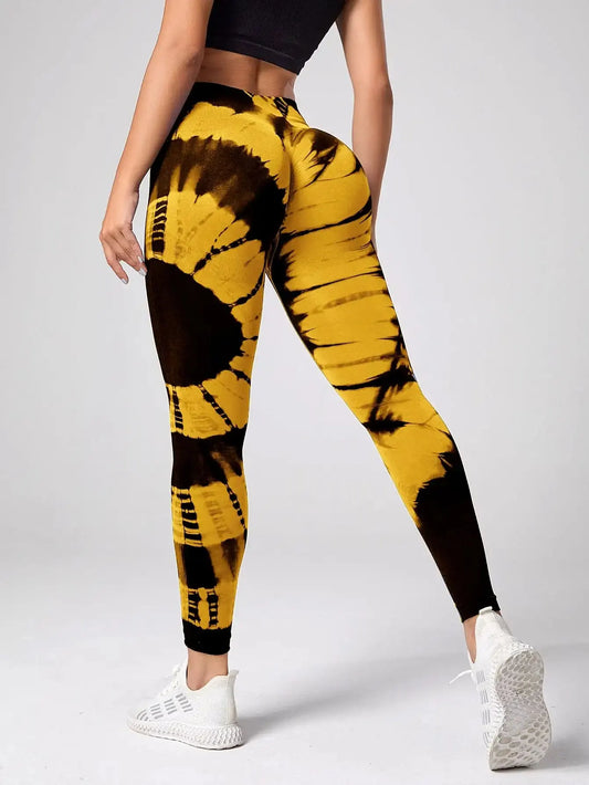 Leggings Seamless Mujer - Efecto Push-Up, Cintura Alta y Estilo Tie-Dye