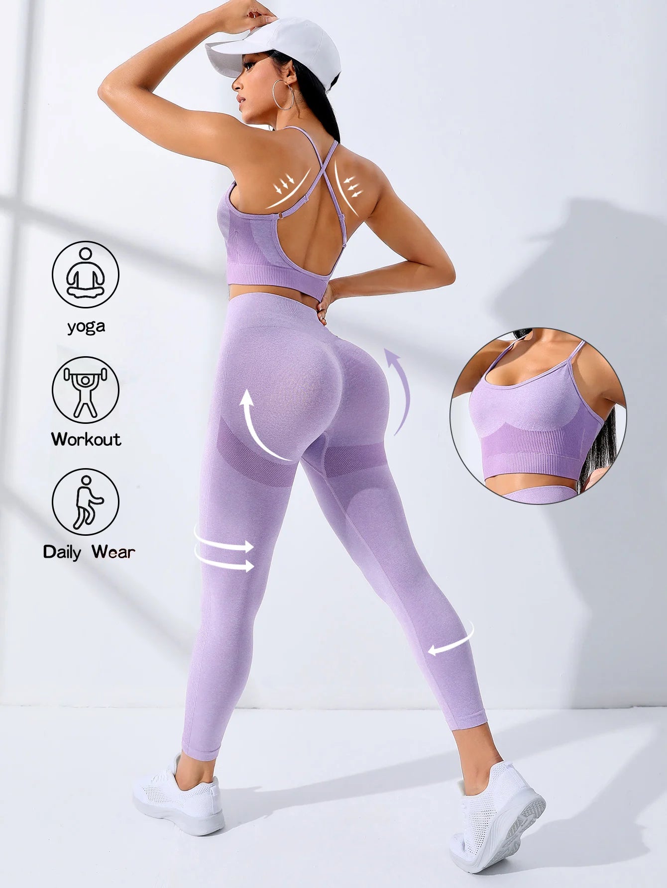 "Libertad y Estilo: Set Yoga 2PCS para Mujeres Sin Costuras"