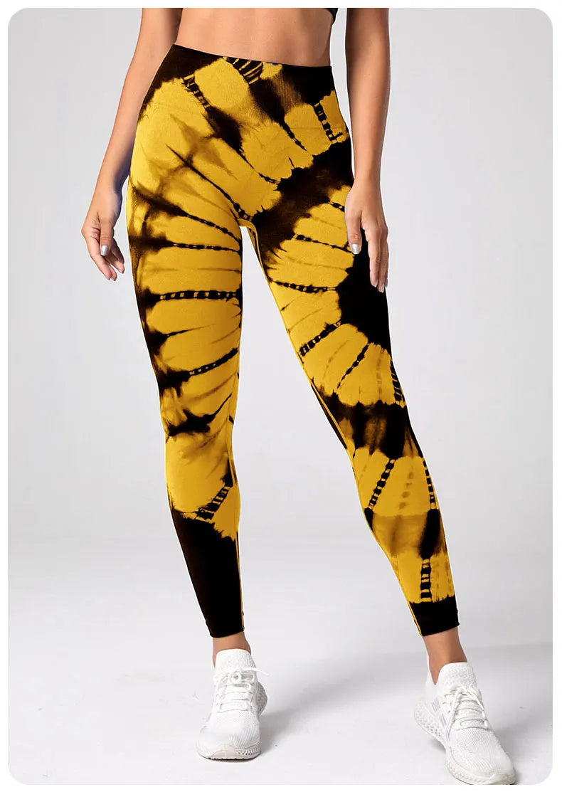 Leggings Seamless Mujer - Efecto Push-Up, Cintura Alta y Estilo Tie-Dye