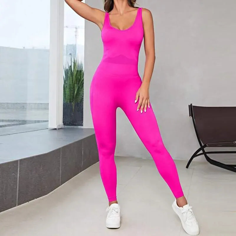 "Elegancia Casual: Mono Bodycon Sin Mangas para Mujeres Activas"